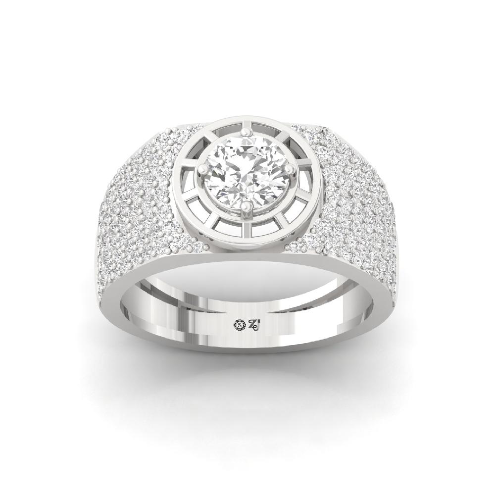 1.10Ct Round Cut lab grown Diamond ring