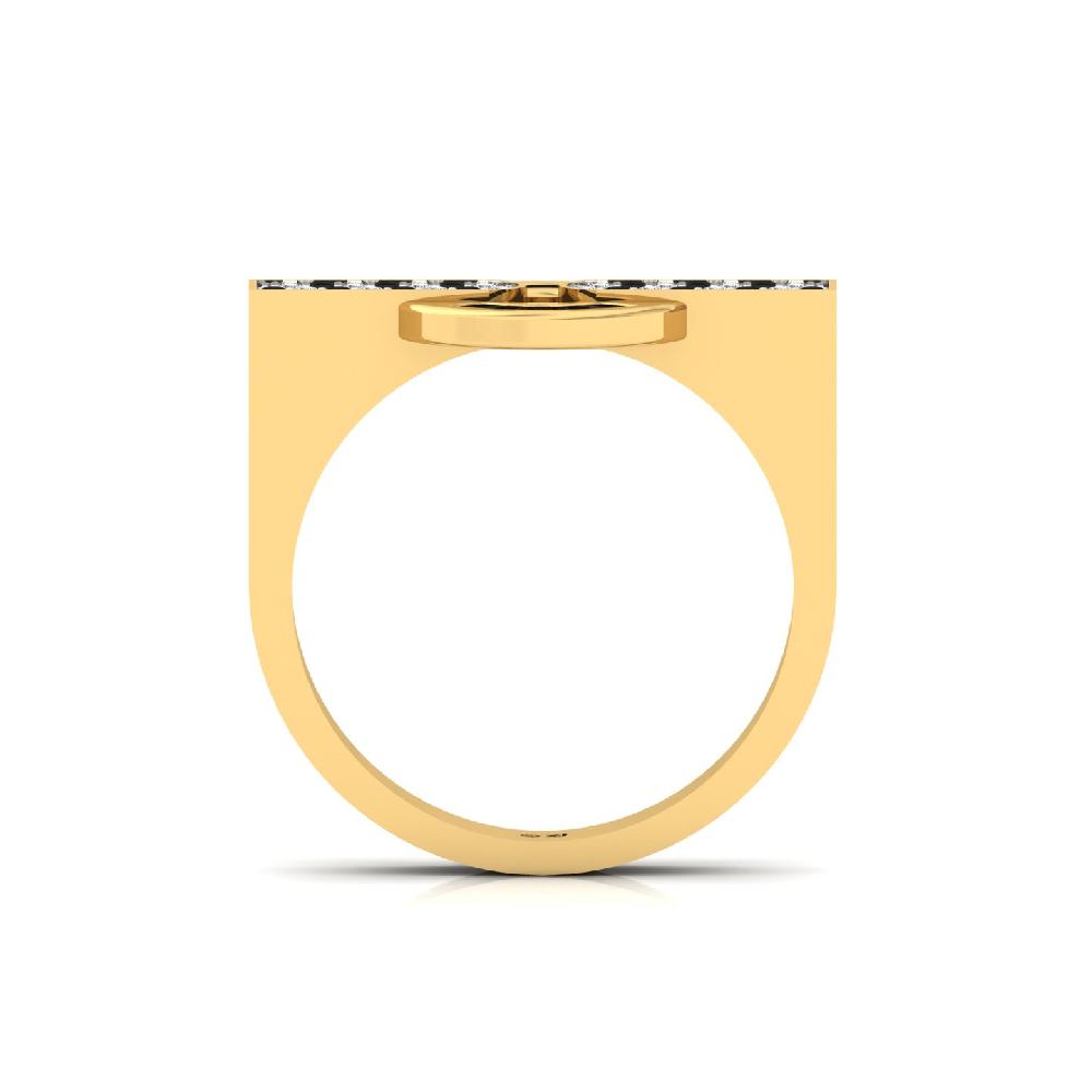  Custom Baguette & Round white & balck lab grown Diamond Men's Ring