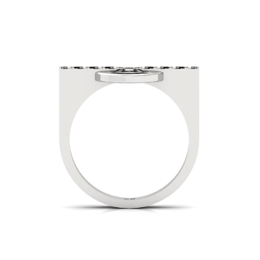  Custom Baguette & Round white & balck lab grown Diamond Men's Ring