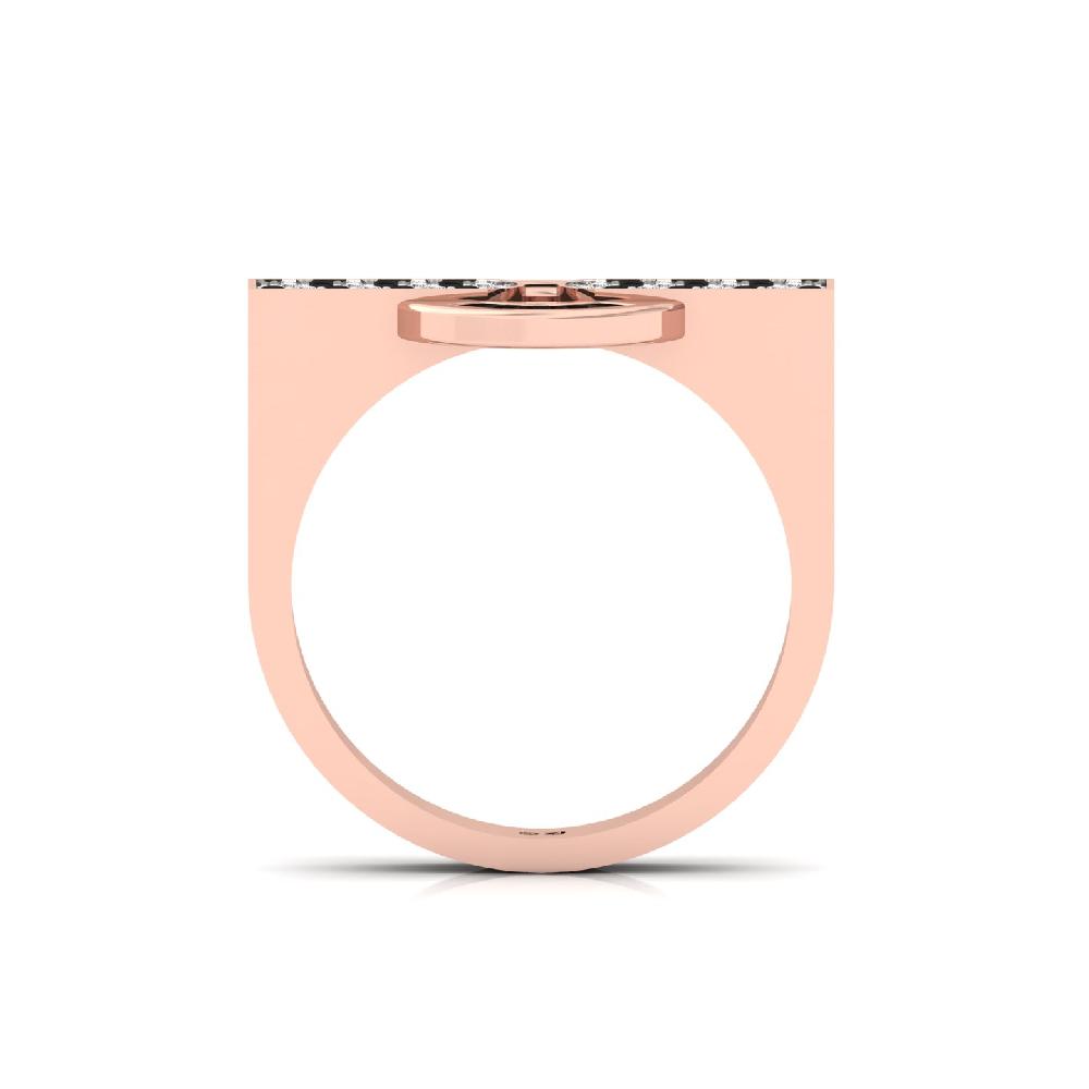  Custom Baguette & Round white & balck lab grown Diamond Men's Ring