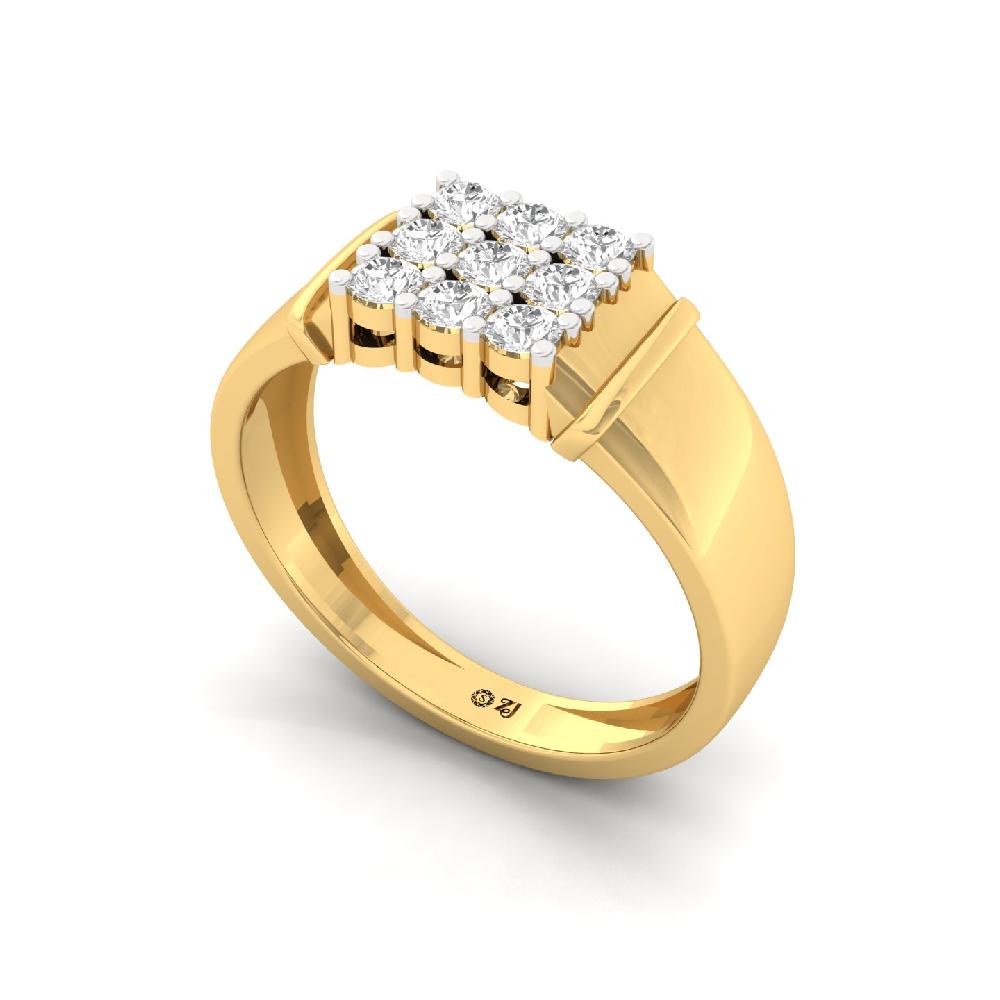 Men’s ring lab grown round diamonds 