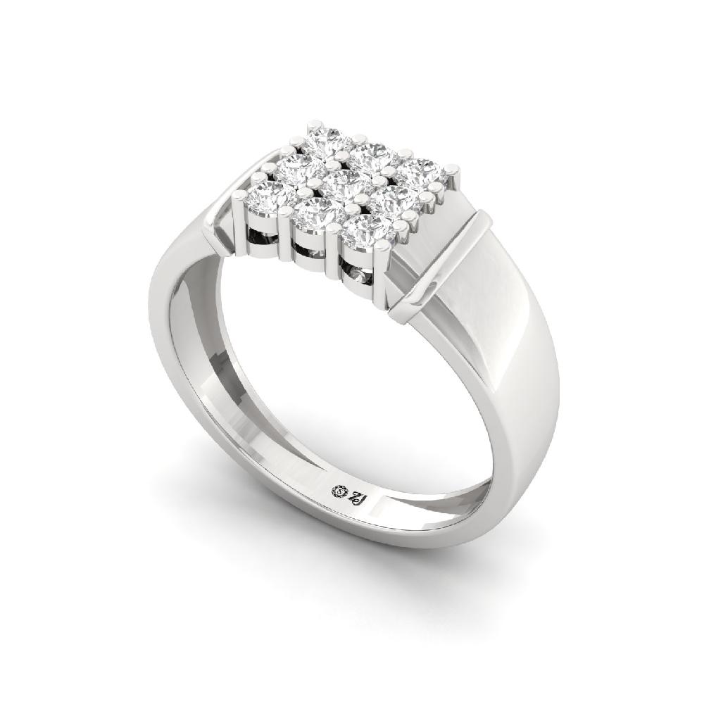 Men’s ring lab grown round diamonds 