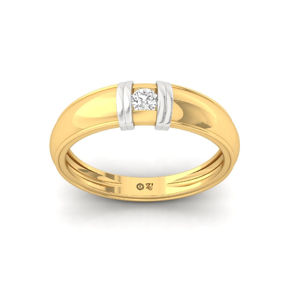 0.15ct Classic Solitaire CVD Diamond Men's Ring 