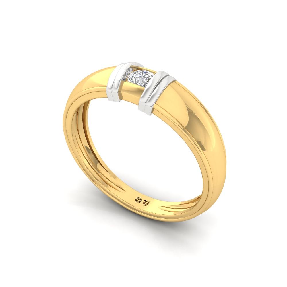 0.15ct Classic Solitaire CVD Diamond Men's Ring 