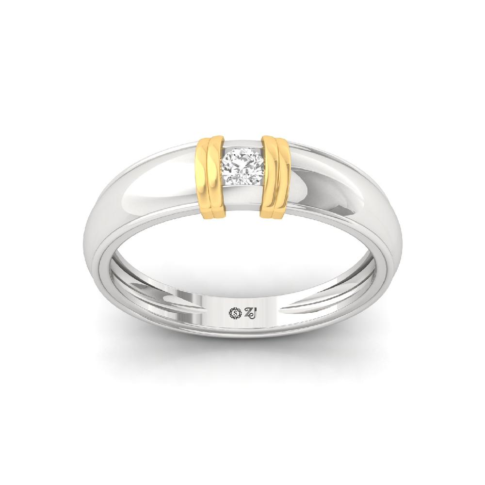0.15ct Classic Solitaire CVD Diamond Men's Ring 