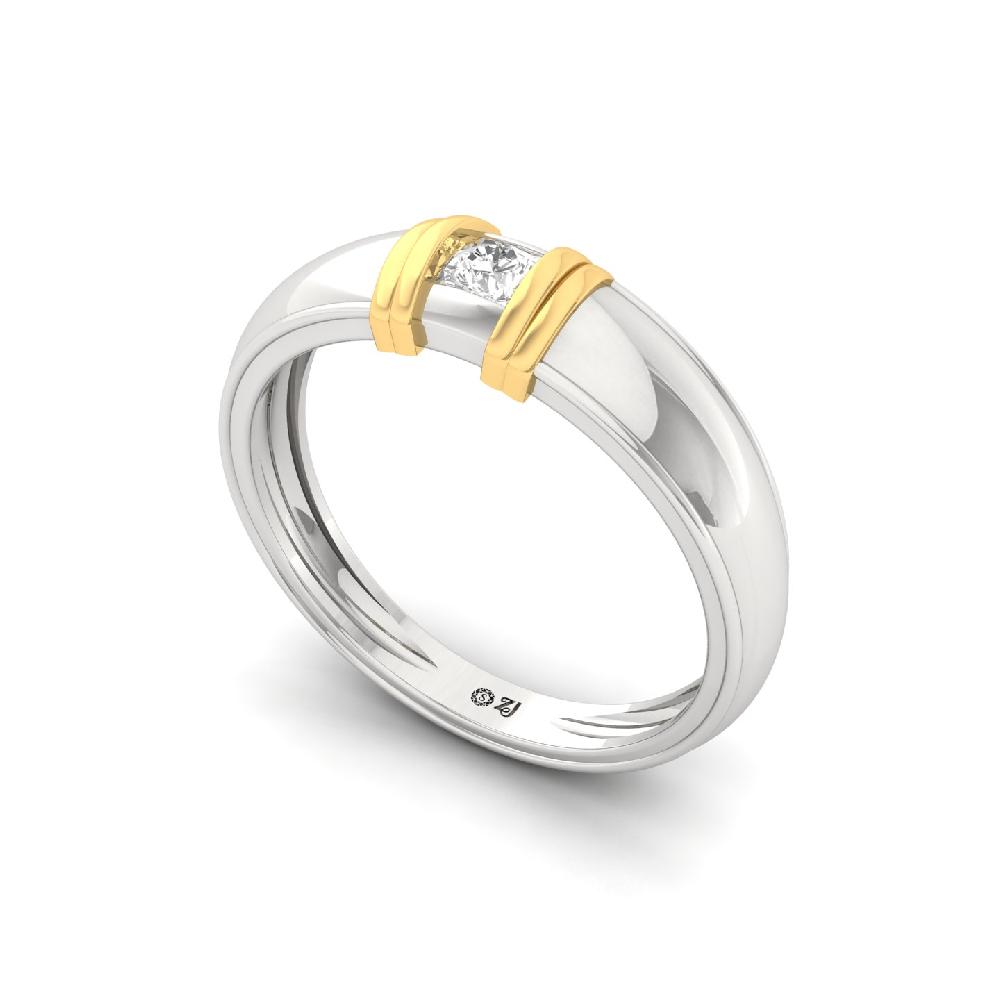 0.15ct Classic Solitaire CVD Diamond Men's Ring 