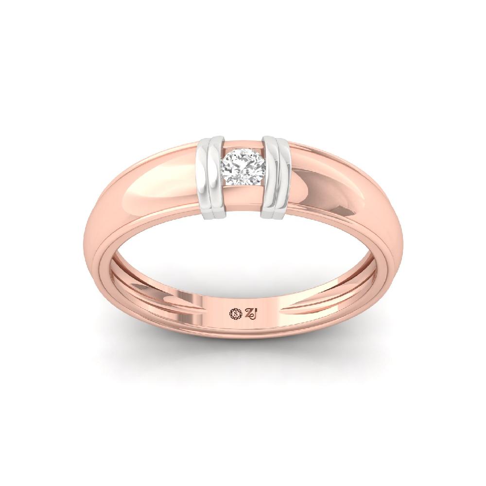 0.15ct Classic Solitaire CVD Diamond Men's Ring 