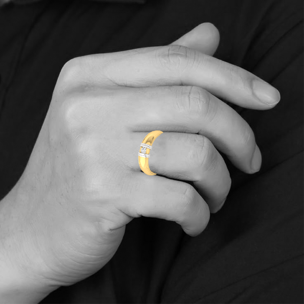0.15ct Classic Solitaire CVD Diamond Men's Ring 