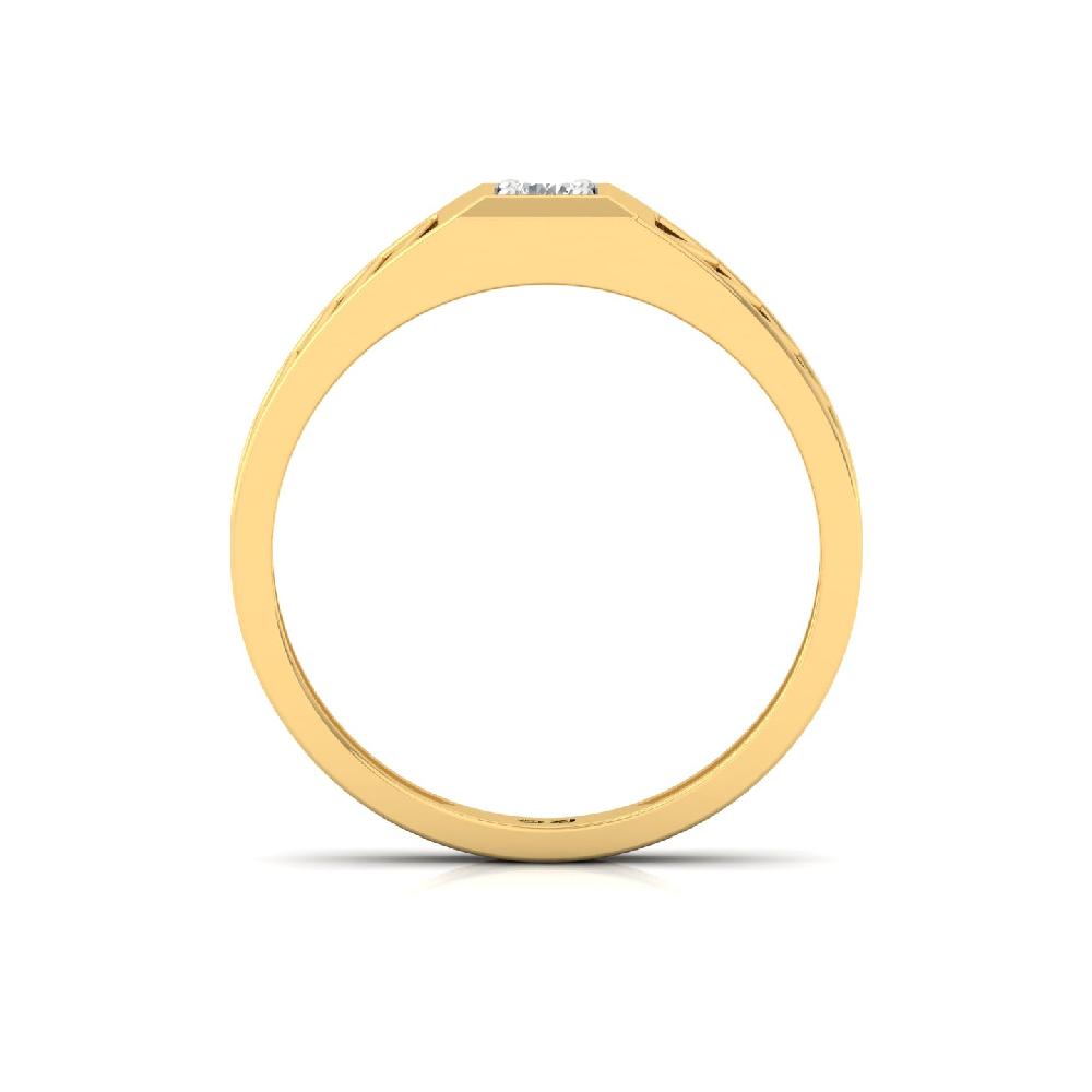 0.15ct Solitaire Round CVD Diamond Men's Ring