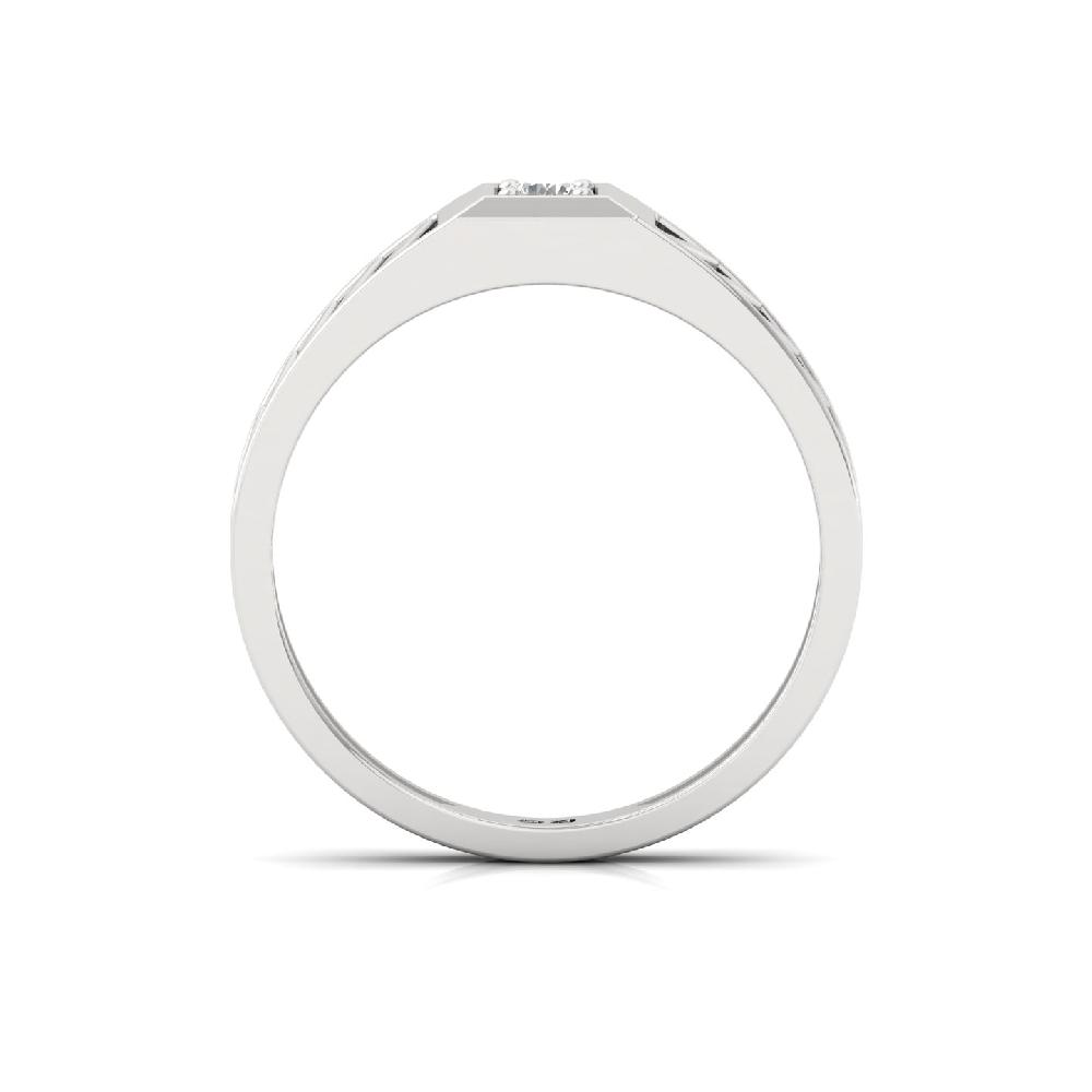 0.15ct Solitaire Round CVD Diamond Men's Ring