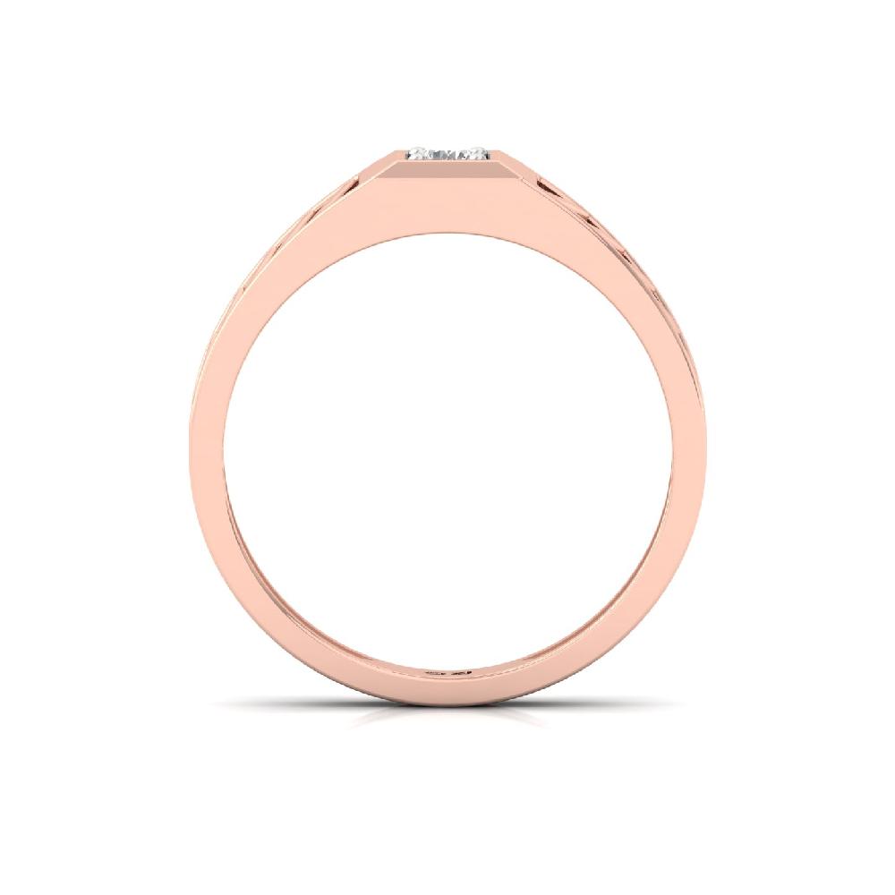0.15ct Solitaire Round CVD Diamond Men's Ring