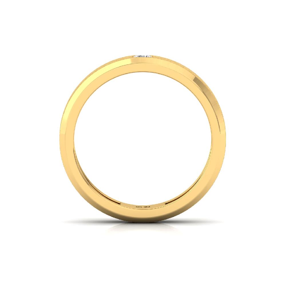 0.10ct Round Cut Solitaire CVD lab grown Diamond Men's Band