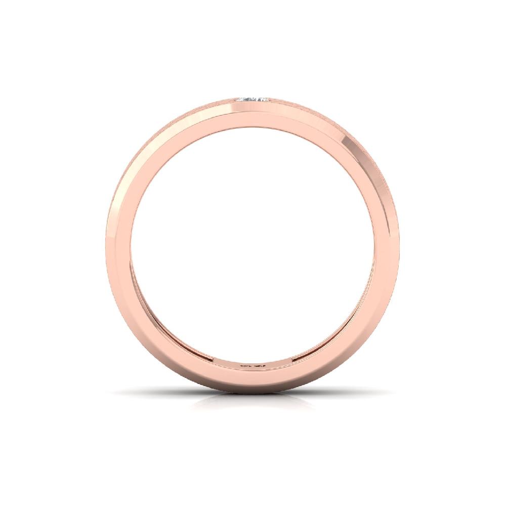 0.10ct Round Cut Solitaire CVD lab grown Diamond Men's Band