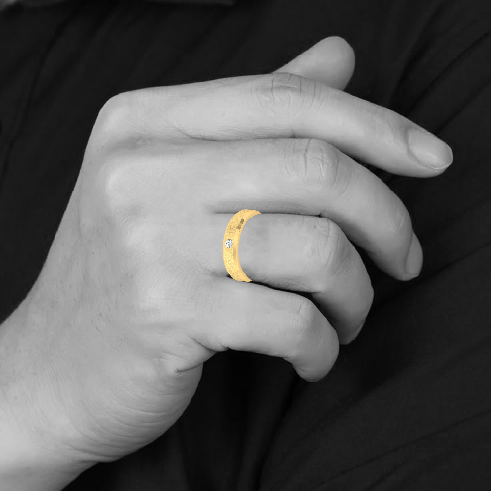 0.10ct Round Cut Solitaire CVD lab grown Diamond Men's Band