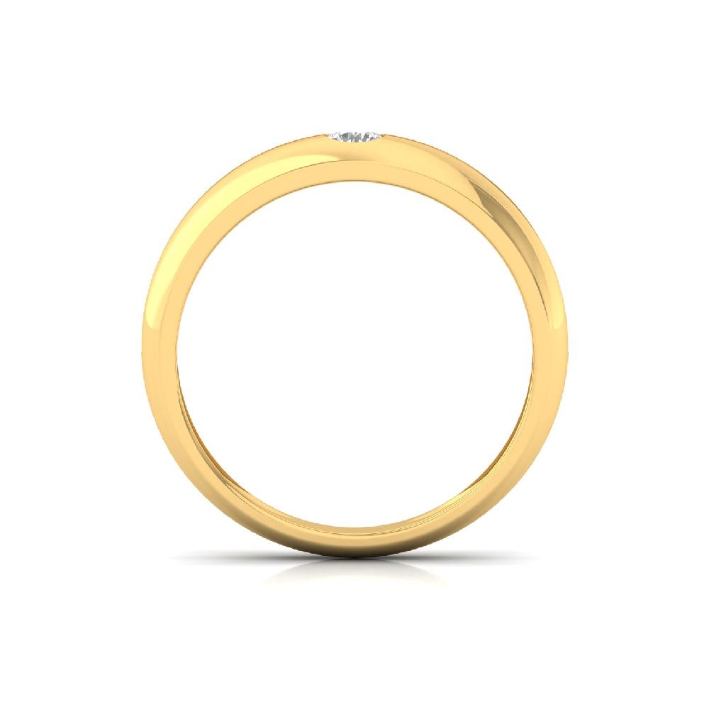 0.15ct Bold Round cut Solitaire CVD lab grwond Diamond Men's Ring