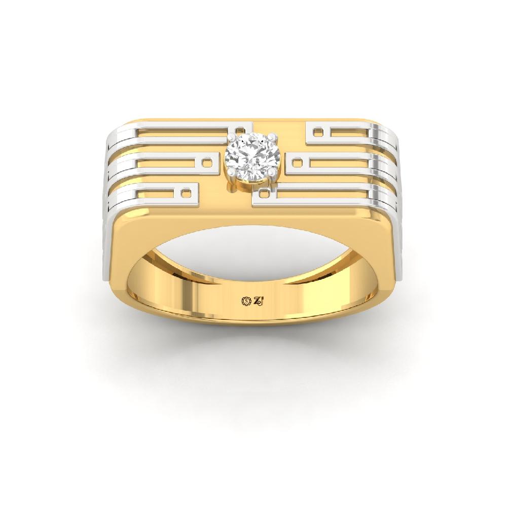0.50ct Bold Round Solitaire CVD lab grown Diamond Men's Ring