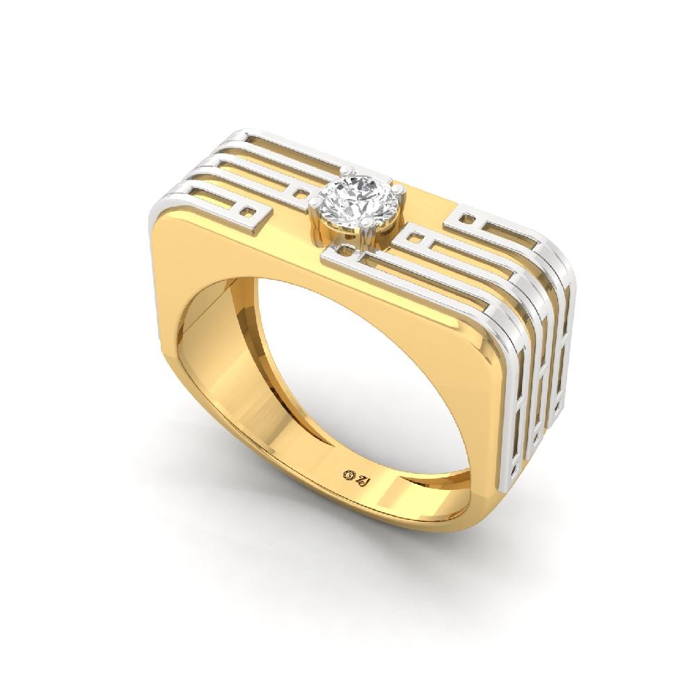 0.50ct Bold Round Solitaire CVD lab grown Diamond Men's Ring