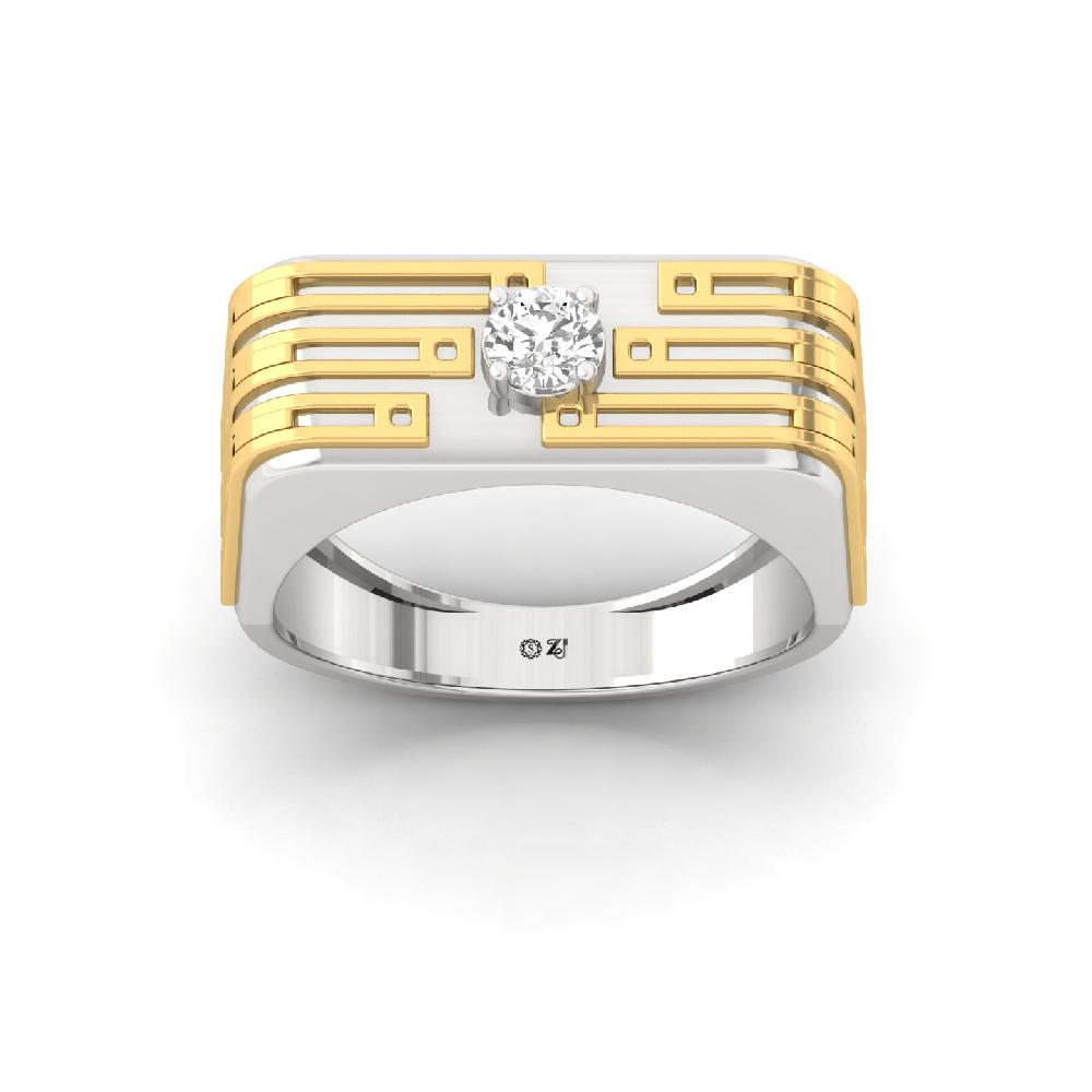 0.50ct Bold Round Solitaire CVD lab grown Diamond Men's Ring