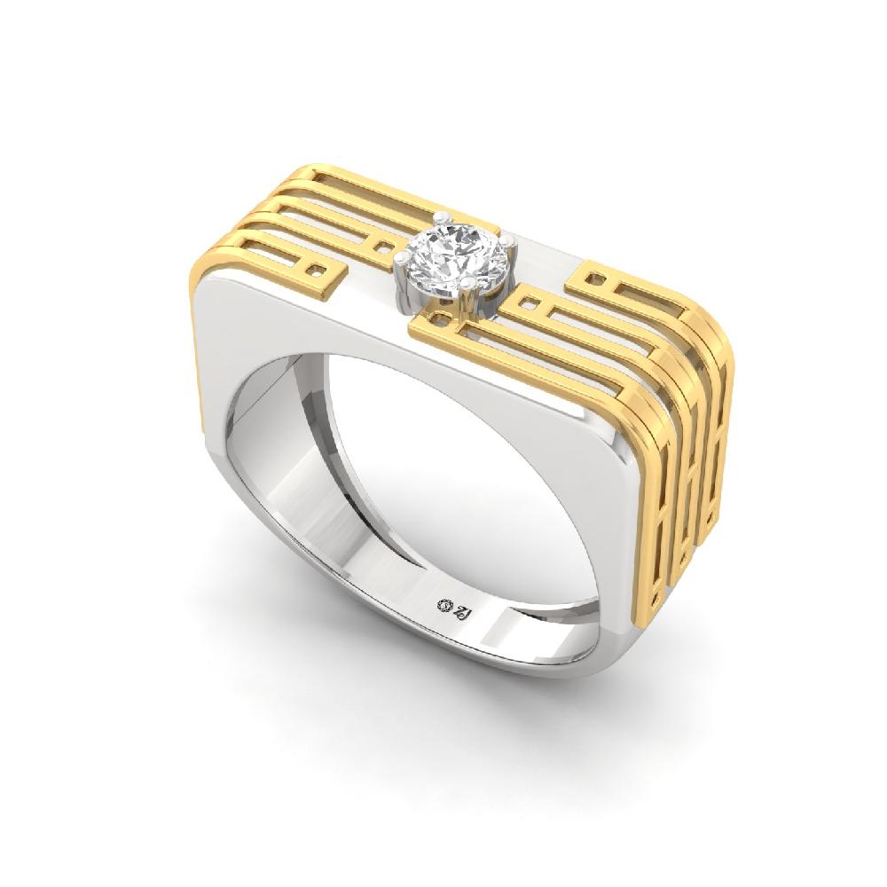 0.50ct Bold Round Solitaire CVD lab grown Diamond Men's Ring