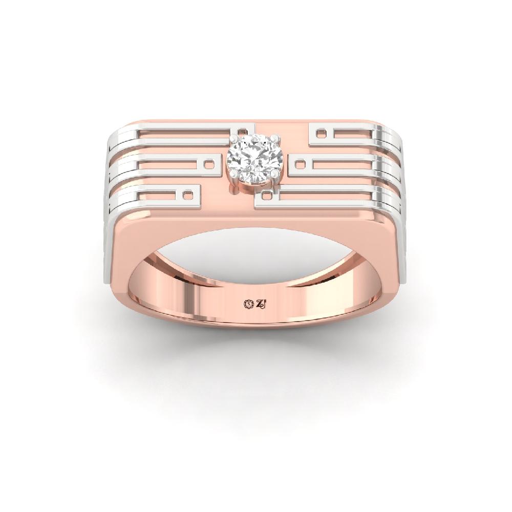 0.50ct Bold Round Solitaire CVD lab grown Diamond Men's Ring