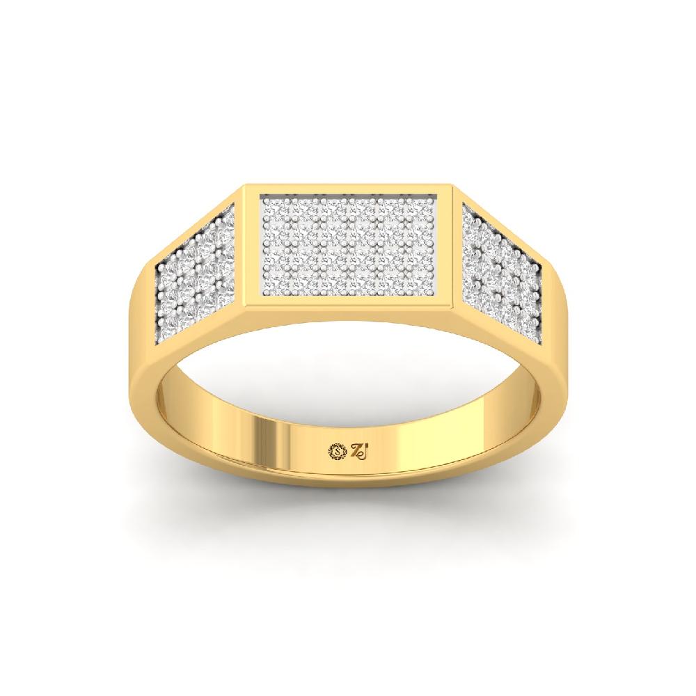 Round Cut Lab Grown Diamond Men’s Ring
