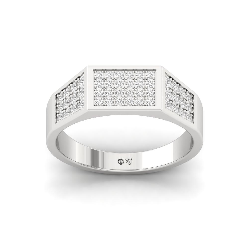 Round Cut Lab Grown Diamond Men’s Ring