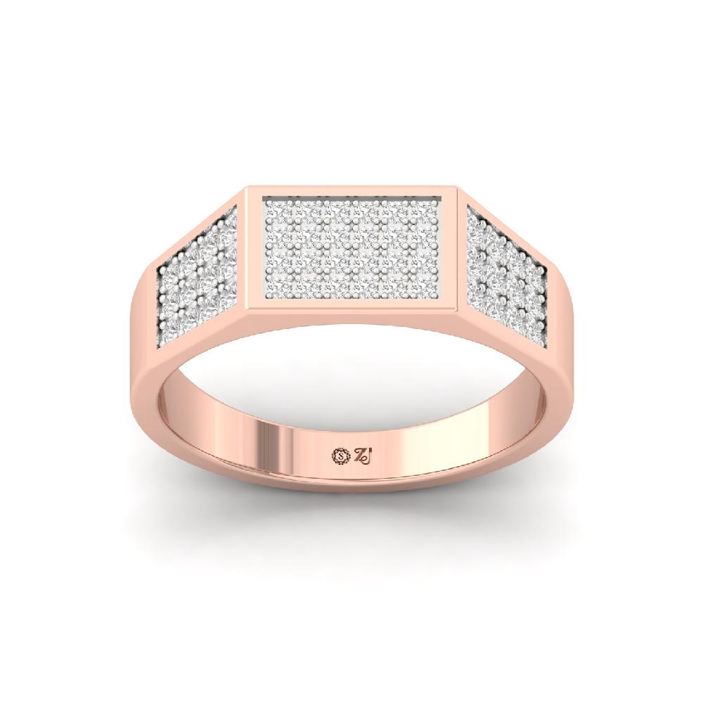 Round Cut Lab Grown Diamond Men’s Ring