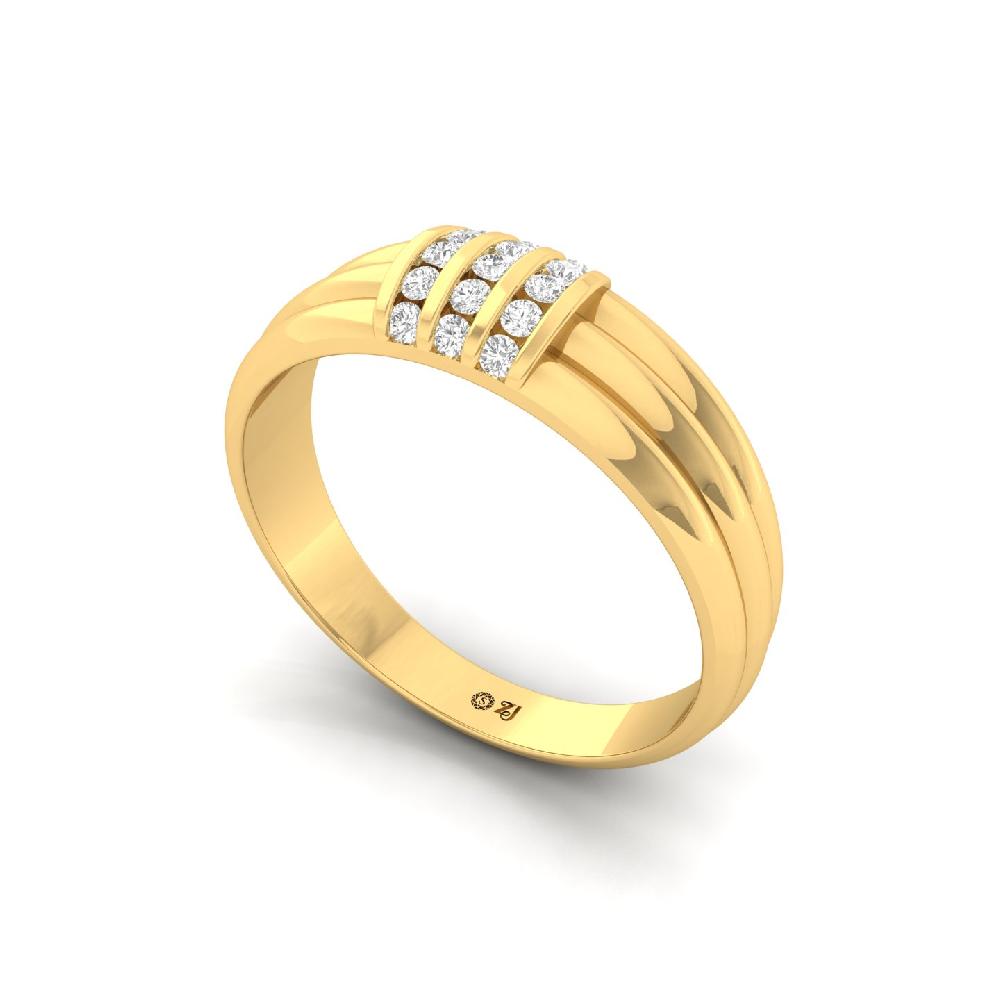Round Cut Accent CVD lab grown Diamond Men’s Band Silver or gold options