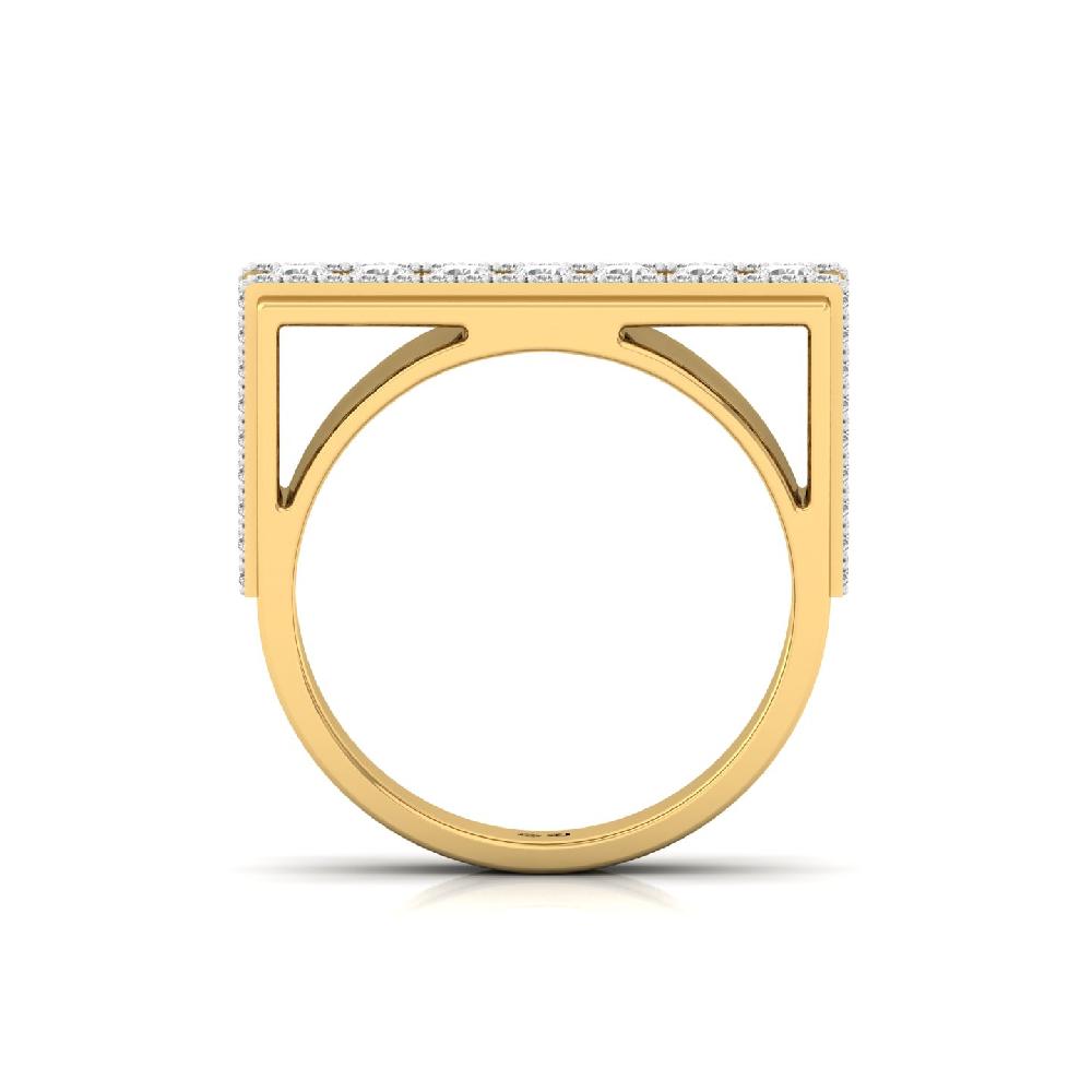 Round Cut CVD lab grown Diamond Accent Men’s ring 