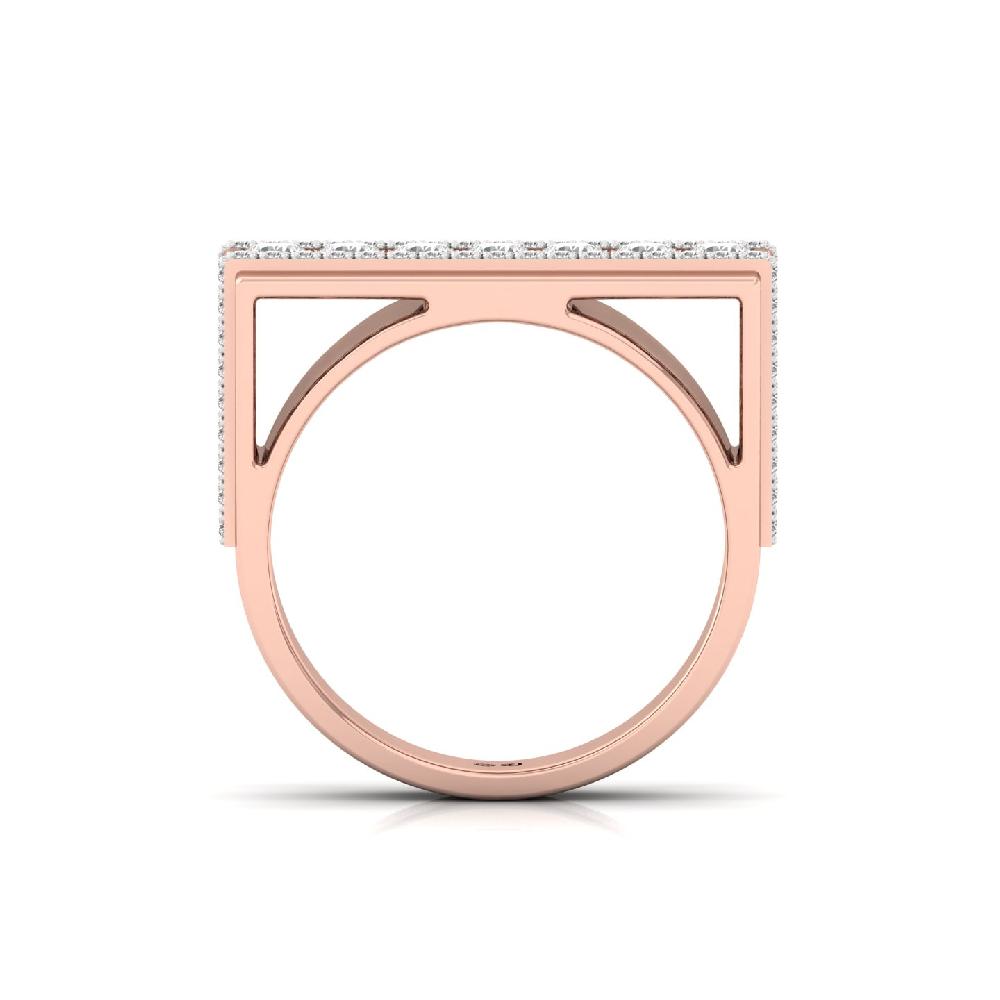 Round Cut CVD lab grown Diamond Accent Men’s ring 
