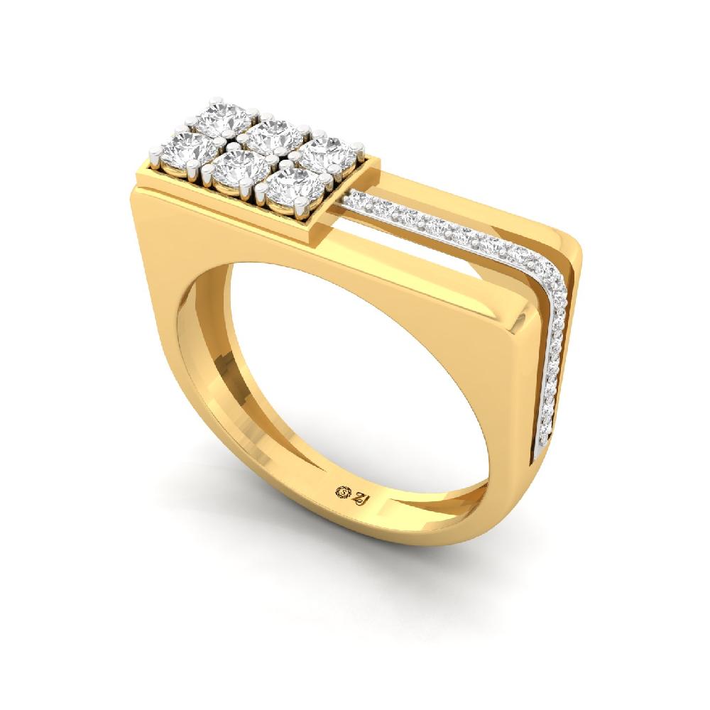 Round Lab Grown Diamond Ring For Him 