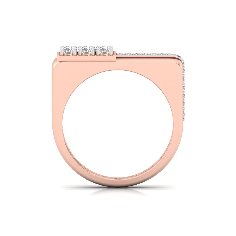 Round Lab Grown Diamond Ring For Him 