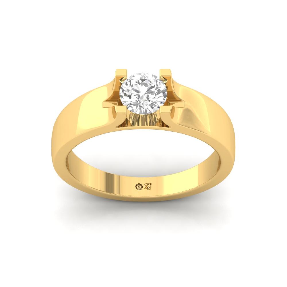 0.80ct Solitaire Round Lab-Grown Diamond Men's Ring