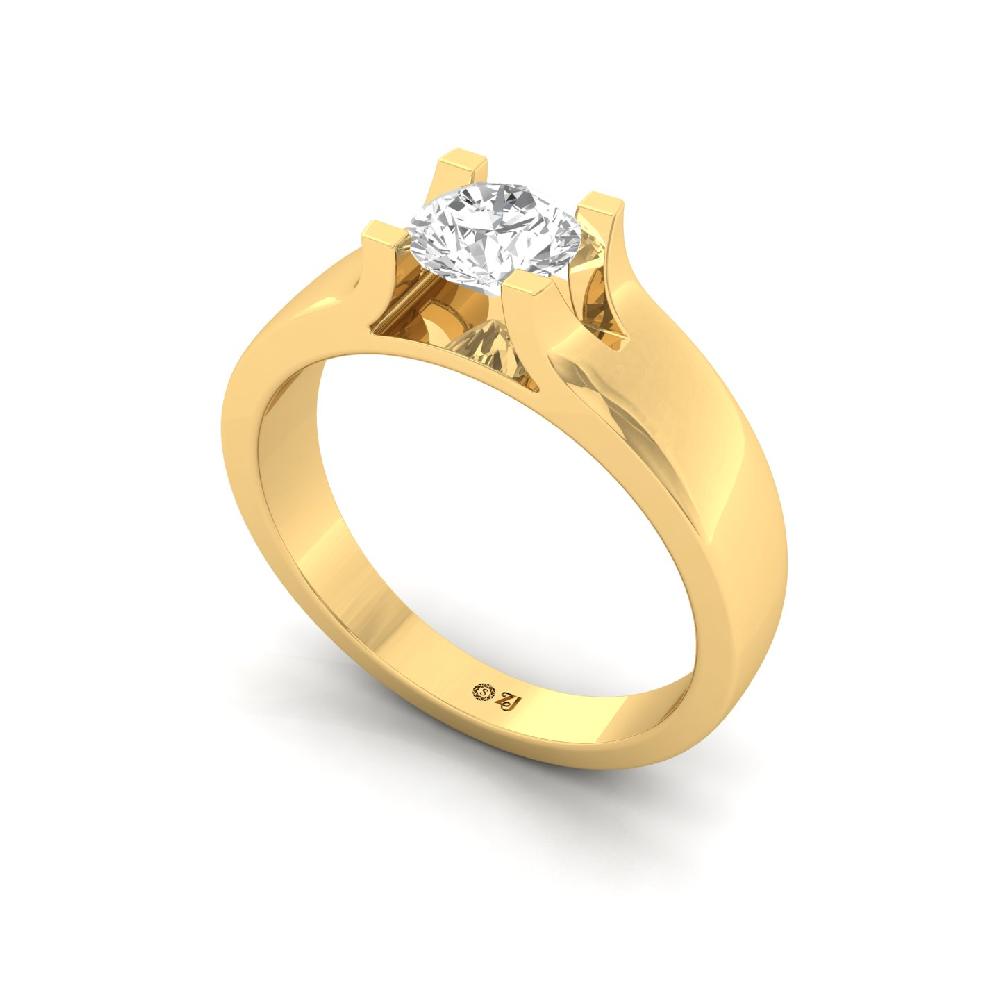 0.80ct Solitaire Round Lab-Grown Diamond Men's Ring