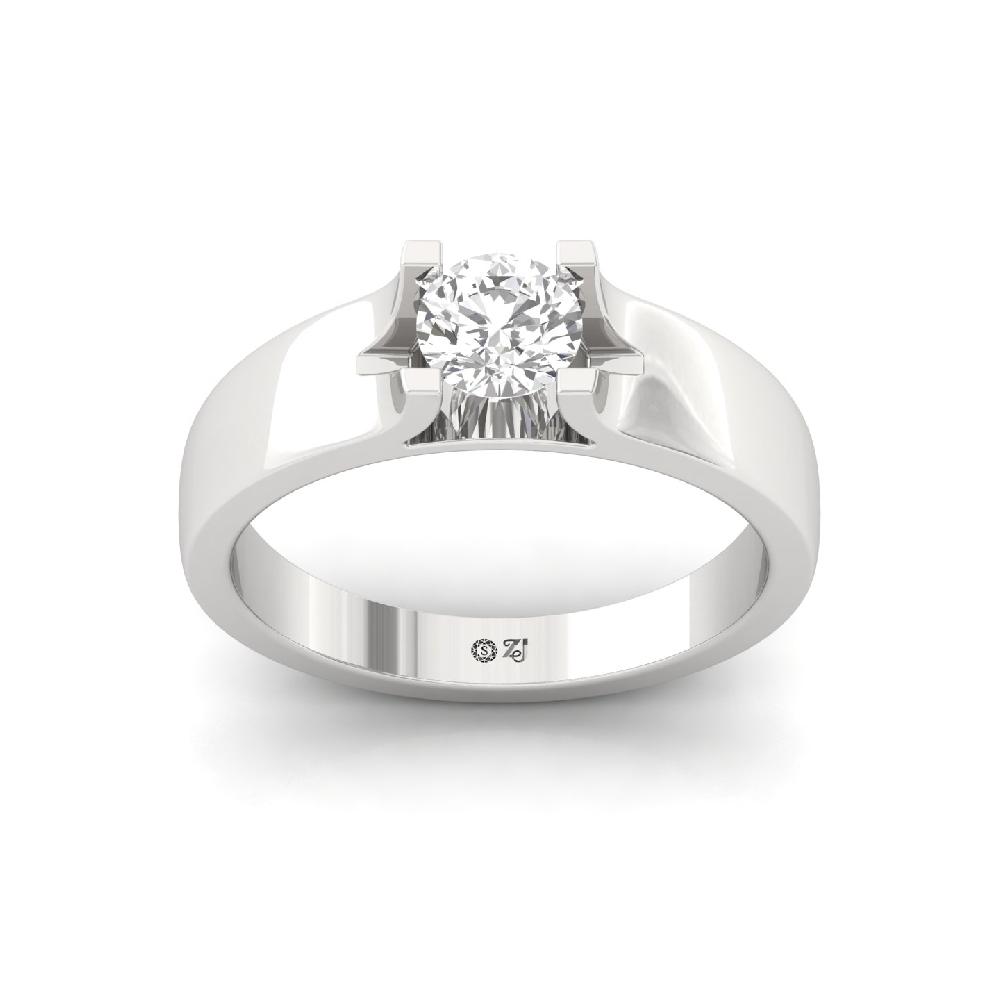 0.80ct Solitaire Round Lab-Grown Diamond Men's Ring