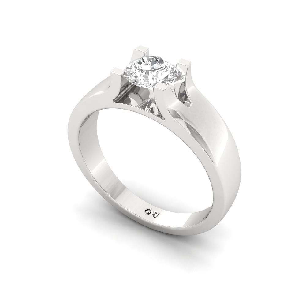 0.80ct Solitaire Round Lab-Grown Diamond Men's Ring