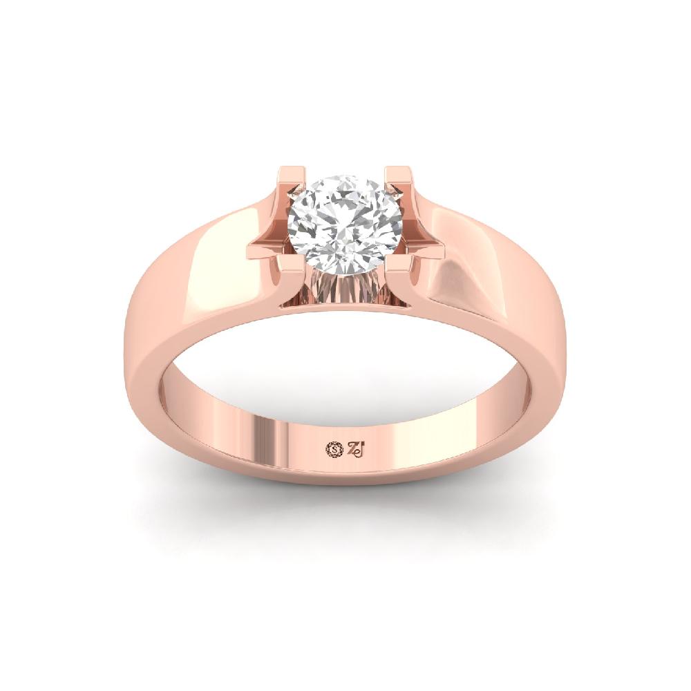 0.80ct Solitaire Round Lab-Grown Diamond Men's Ring