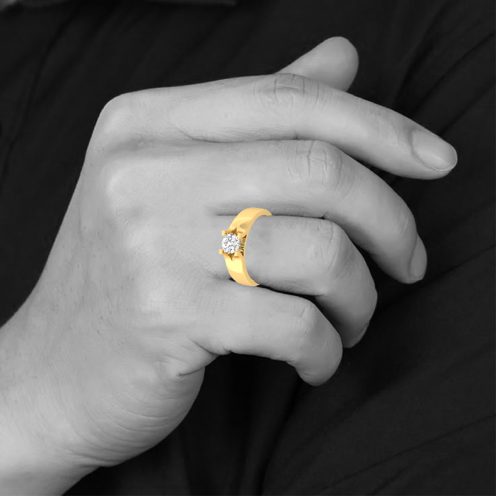 0.80ct Solitaire Round Lab-Grown Diamond Men's Ring