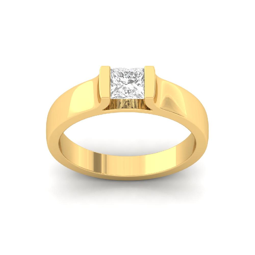 0.80ct Princess Cut CVD Diamond Men’s Solitaire Ring
