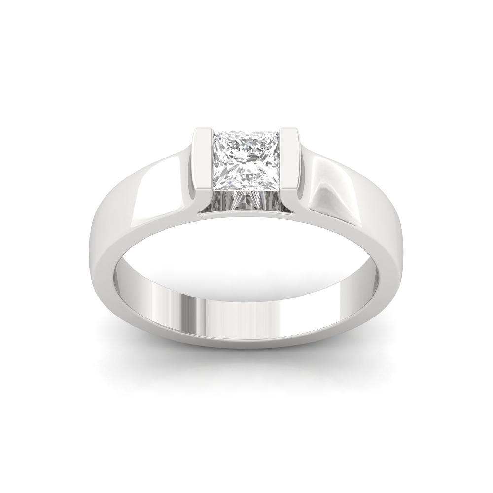 0.80ct Princess Cut CVD Diamond Men’s Solitaire Ring