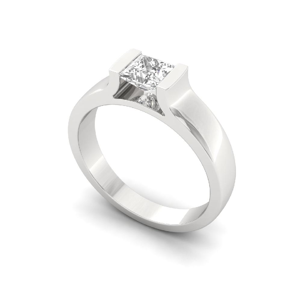 0.80ct Princess Cut CVD Diamond Men’s Solitaire Ring