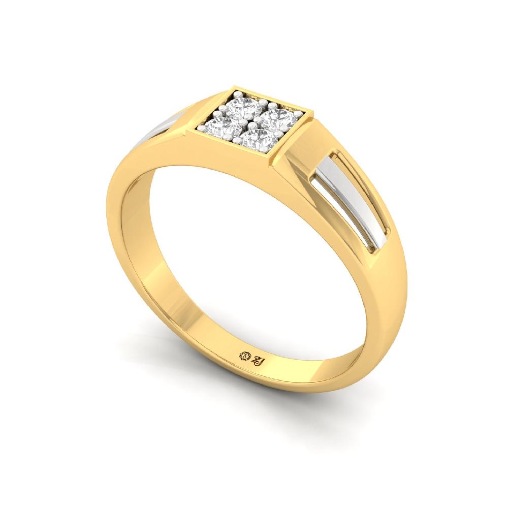 Four-Stone Round lab grownd Diamond Men’s Band Ring