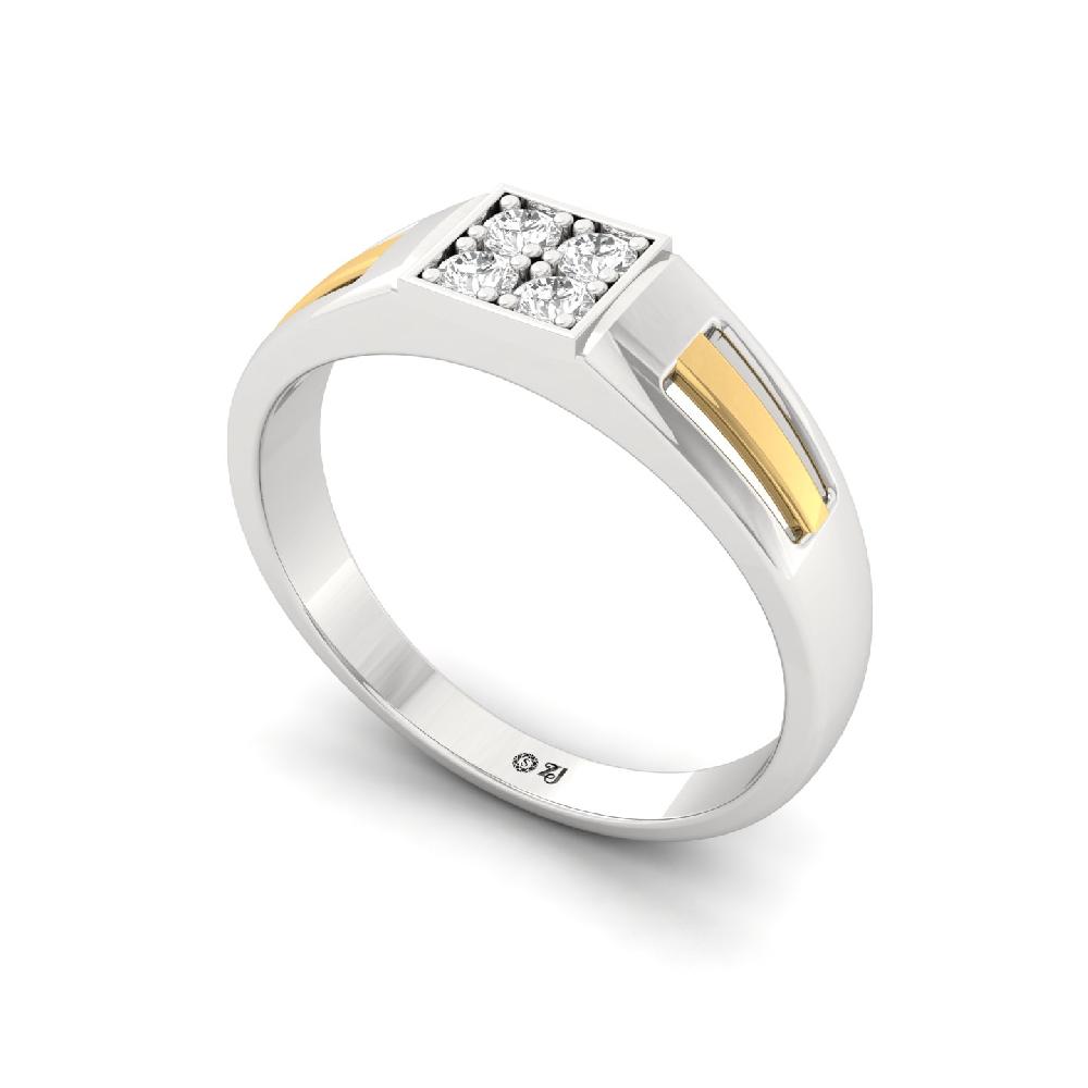 Four-Stone Round lab grownd Diamond Men’s Band Ring