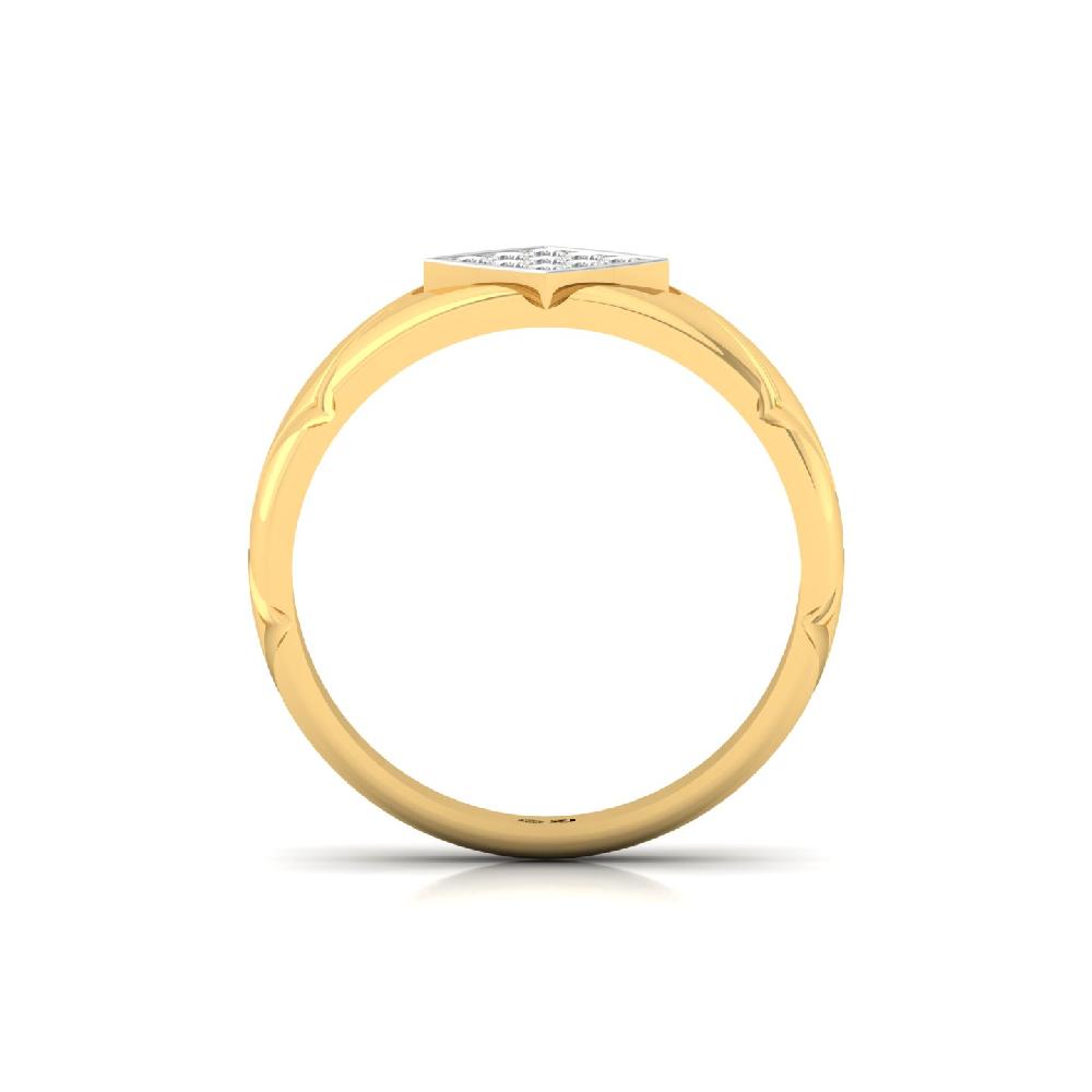 Men’s Band Ring with Round Cut Lab-Grown Diamonds 