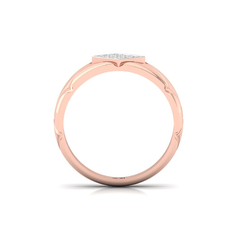 Men’s Band Ring with Round Cut Lab-Grown Diamonds 