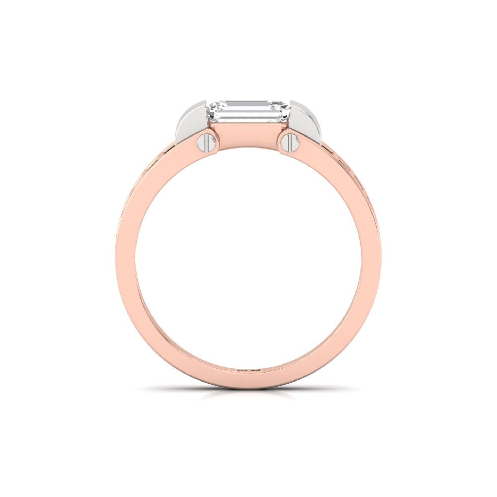 Emerald Cut Lab Grown Diamond Men's Ring