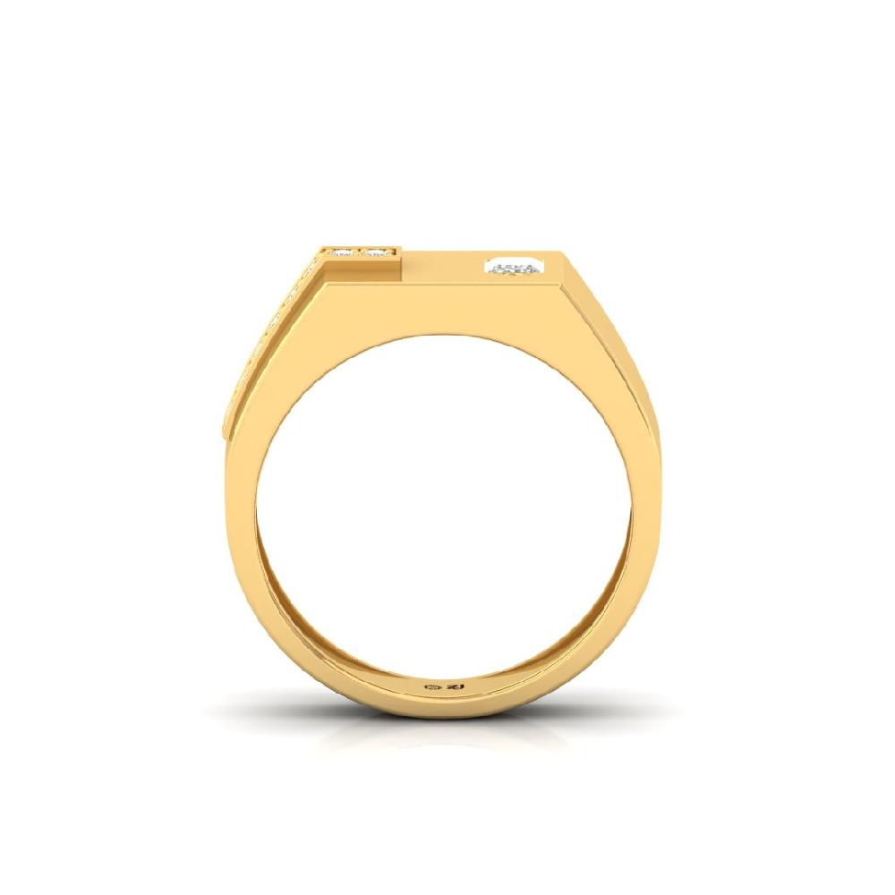 Princess & Round Cut Lab Grown Diamond Men's Ring