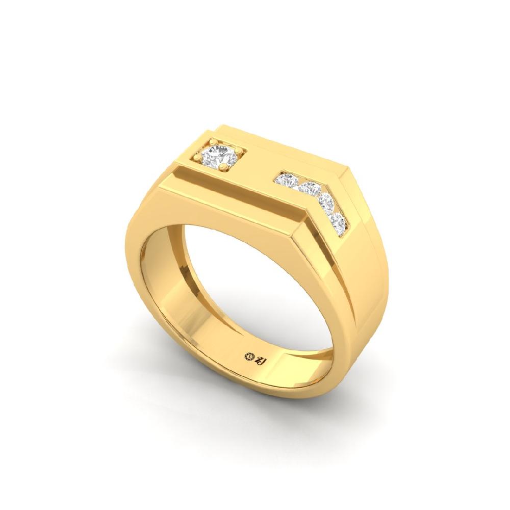 Round Cut Men's Lab Grown Diamond Ring