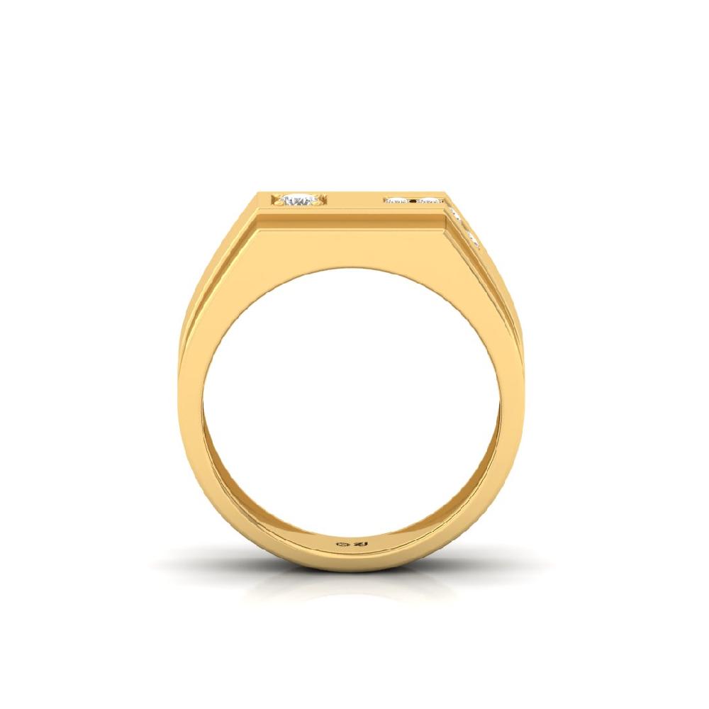 Round Cut Men's Lab Grown Diamond Ring