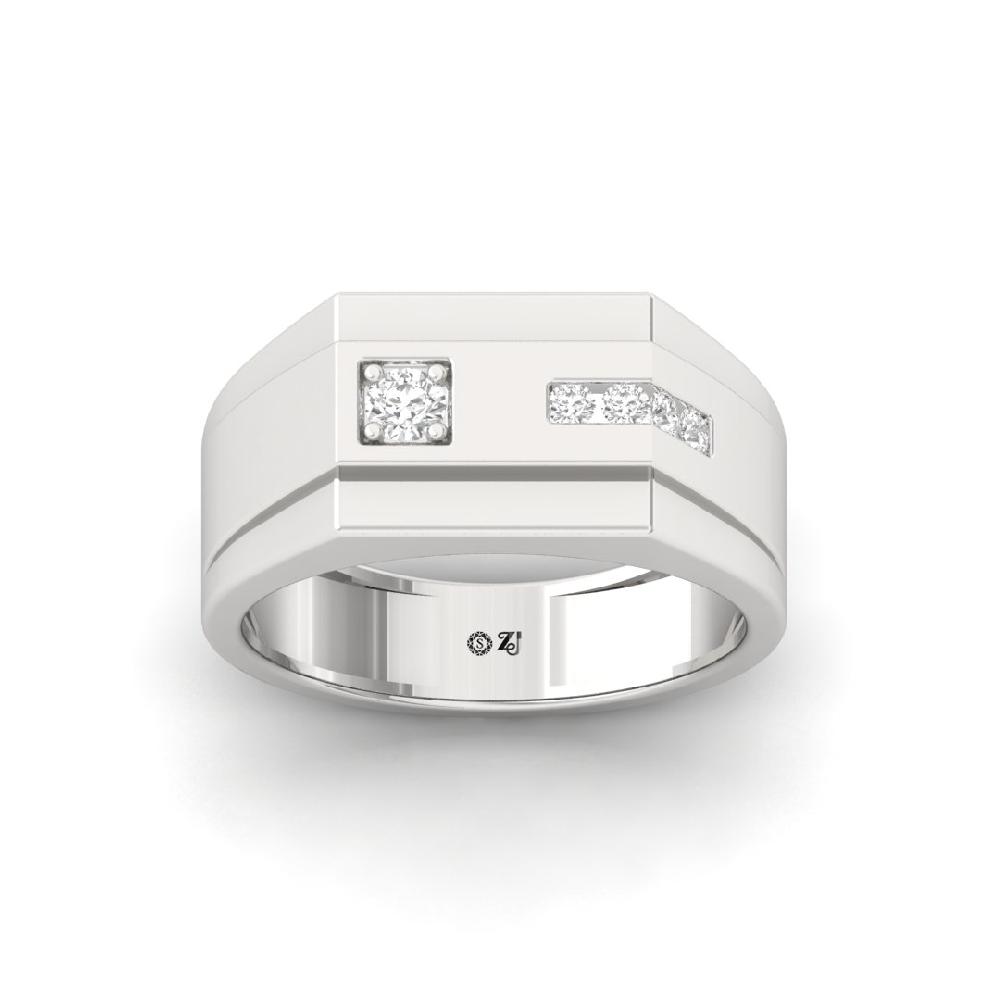 Round Cut Men's Lab Grown Diamond Ring